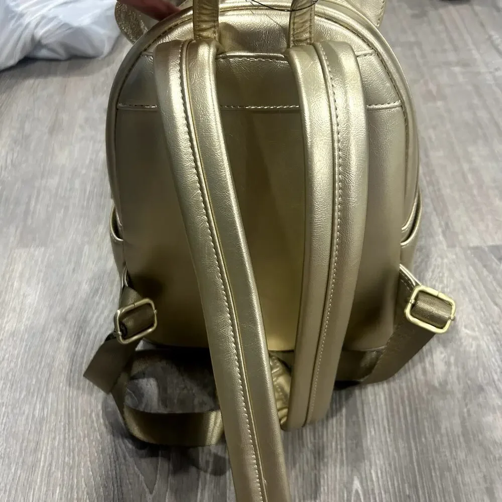 Sanrio Hello Kitty Loungefly 50th Anniversary Gold Mini Backpack